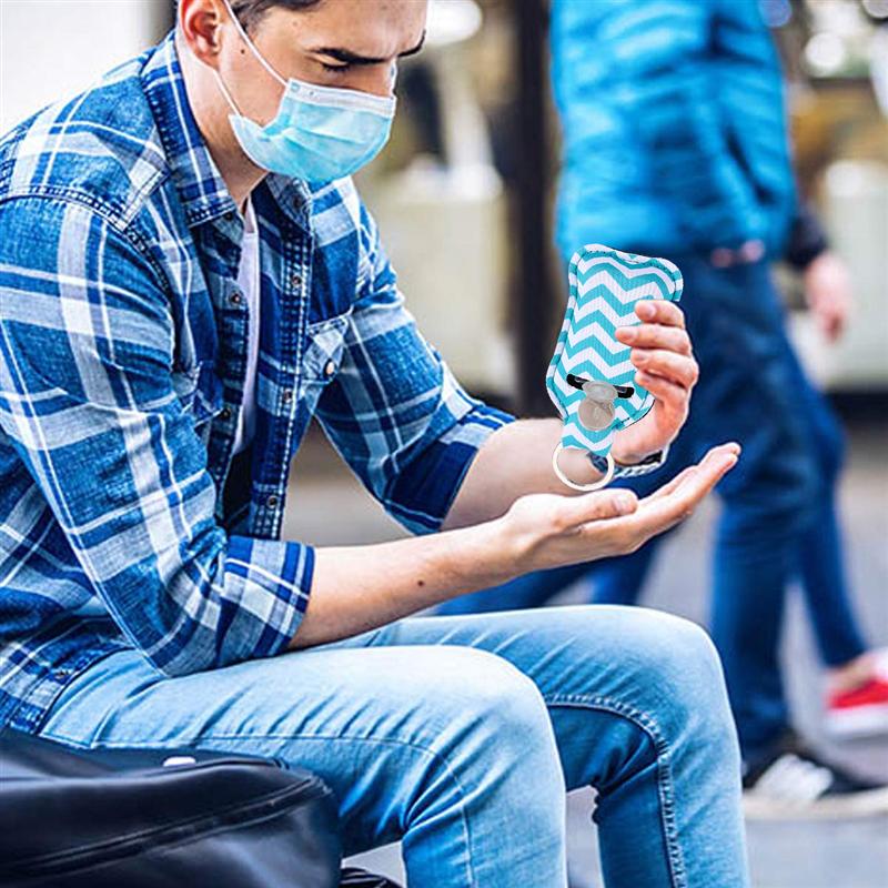 3pcs 30ml Hand Sanitizer Bottle Hanging Protective Cover Storage Case Portable Travel Disinfect Gel Bottles Refillable Bottles