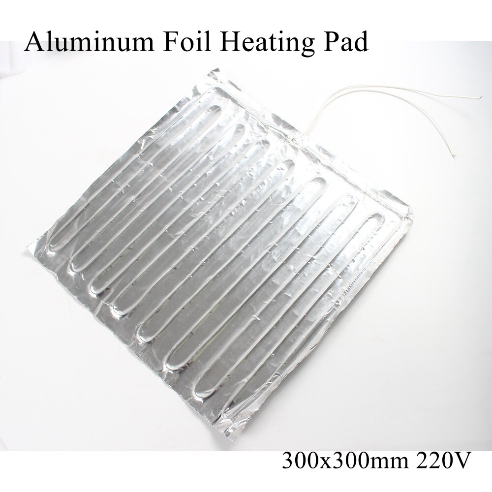 300x300mm 220V Aluminum Foil Heating Pad Rubber Heat Mat Heated Bed Plate Heater Self-adhesive Flexible Waterproof 3D Printer