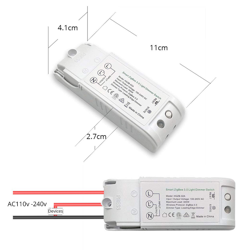 Lonsonho Zigbee 3,0 Clever Dimmer Regler Modul Relais kompatibel Echo Smartthings ZHA Zigbee2MQTT