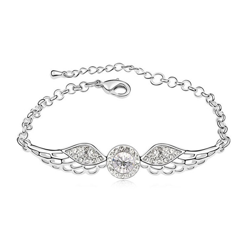 Vrouwen Lady Armband Chain Angel Wing Sieraden Decoratie Charme Voor Party THIN889: white