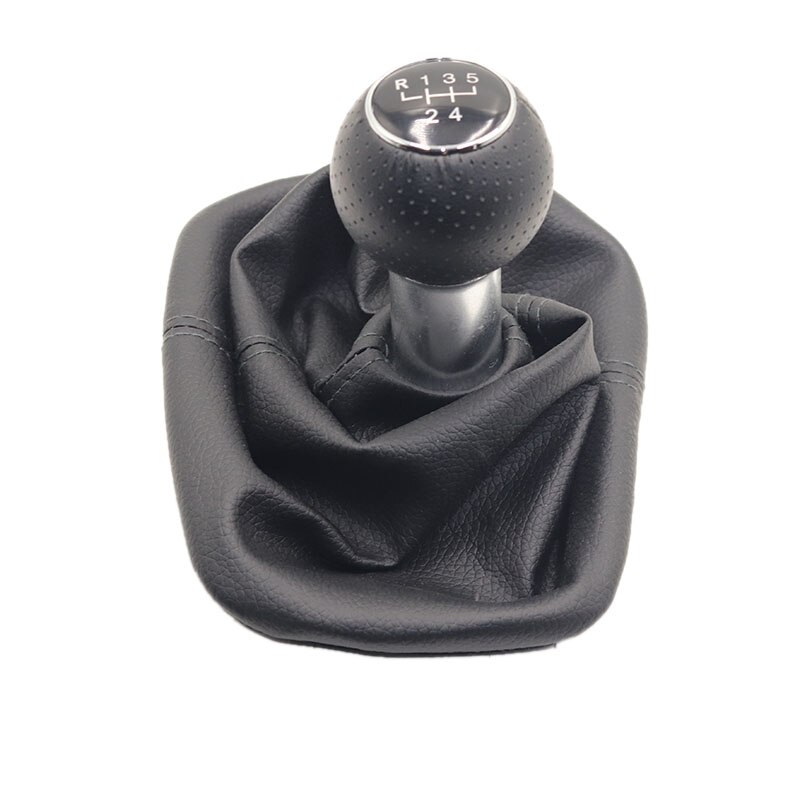 5 23mm met leren hoes voor vw golf 4 mk4 1998 - 2006 versnellingspookhoes: 5 snelheden type 1