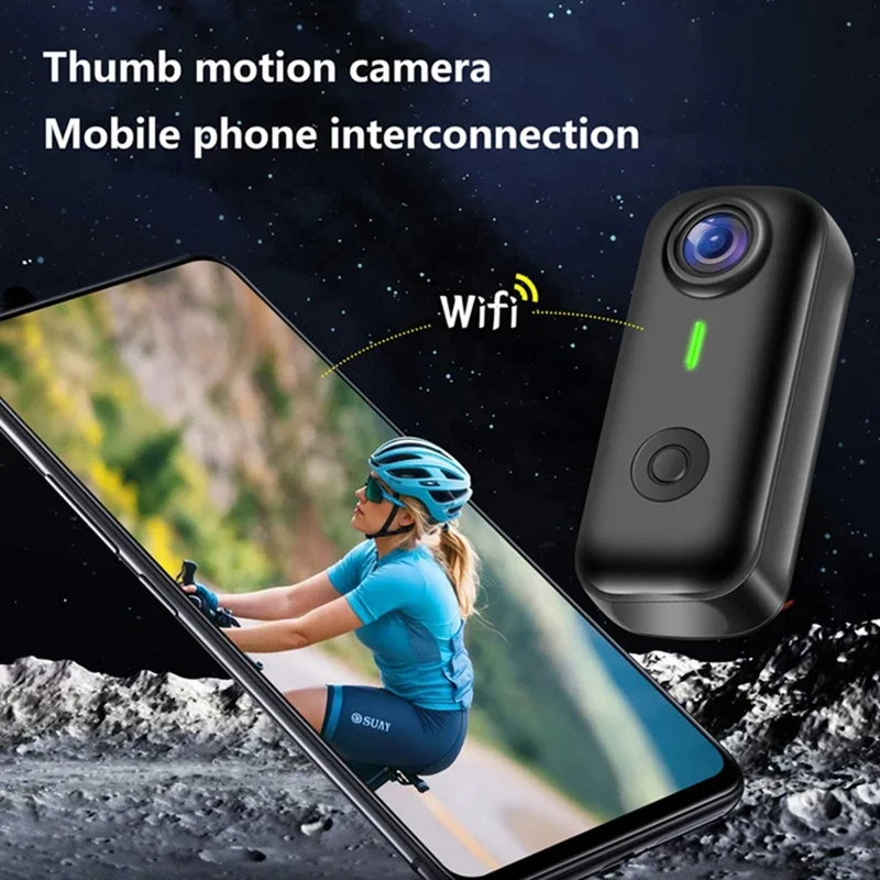 Lenovo 4K 1080P Outdoor Sportcamera voor Helm, Motor, Fiets, Sport, Mini Filmcamera, Actiecamera en Video-opname