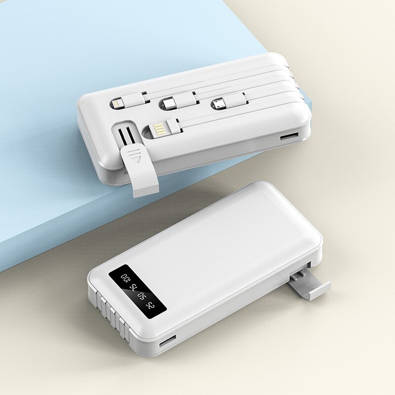 20000mAh Uitra Große Kapazität Gebaut in Kabel Energie Bank Tragbare LED Digital Anzeige Bildschirm Energie Für iPhone 12 Profi huawei