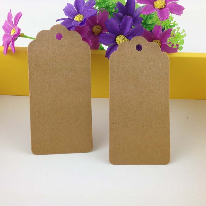 1000 stück kraftpapier-etiketten, blanko-etiketten, preisschilder aus papier, diy-verpackungskarten, hängeetiketten für taschen/schuhe/kleidung/schmuckkästchen