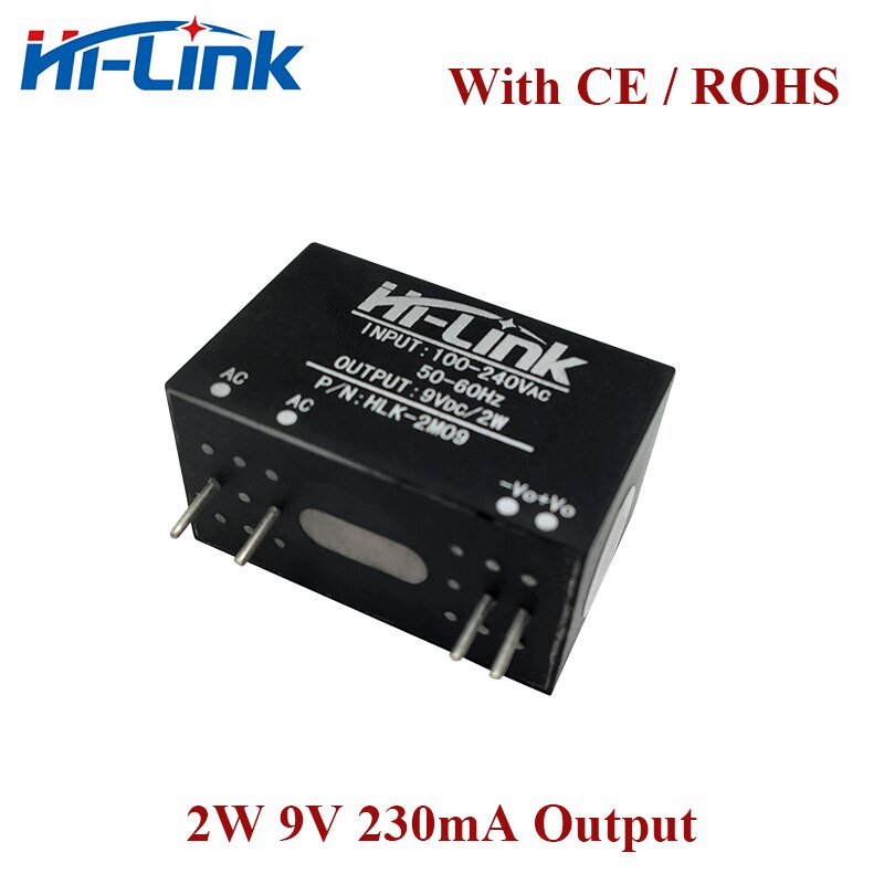Livre o Navio 2 pçs/lote 220V para 9V 230mA HLK-2M09 único out mini AC DC isolada interruptor de alimentação