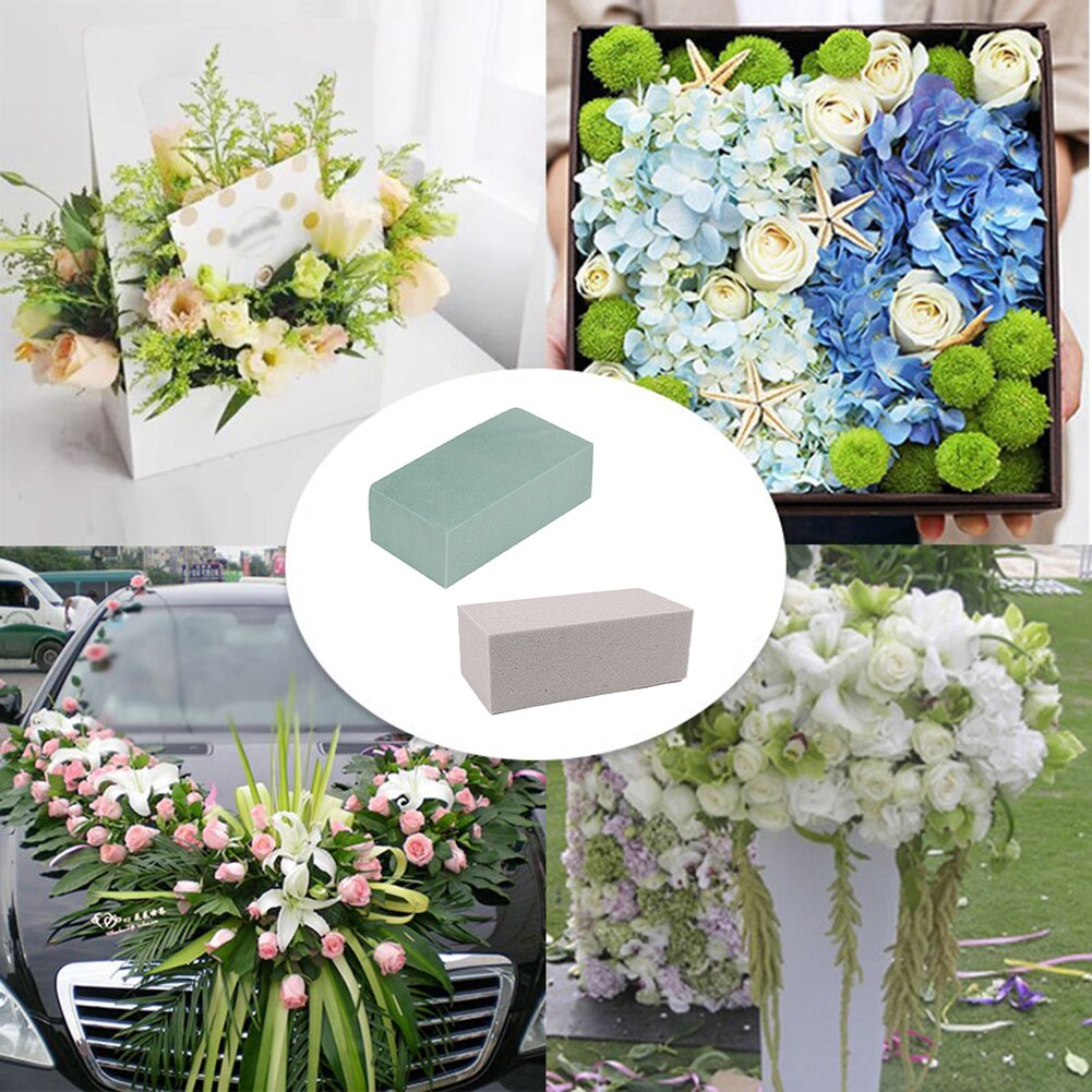1 stk floral skumblokk blomst styrofoam murstein bryllup blomsterholder kunstig håndtak brude skum plante blomster hjemmedekorasjon