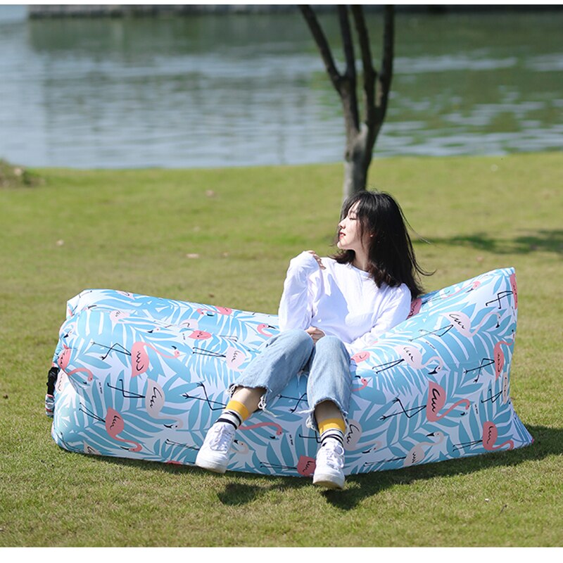 Camping Strand Ligstoel Opblaasbare Lounger Air Sofa Met Draagbare Pakket Voor Reizen, Kamperen, Wandelen, zwembad En Strand Partijen
