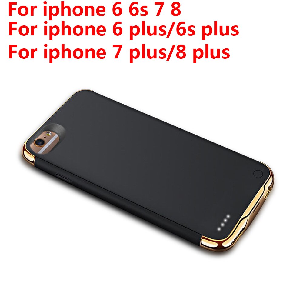 Fundas de carga de batería externa para iphone 6 6s 7 8 Plus, funda de carga de batería de Banco de energía ultradelgada para iphone 6 6s plus