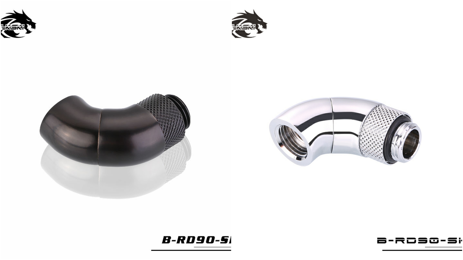 Bykski 90 Degree 2 Section Elbow Rotatable Fitting Connector B-RD90-SK