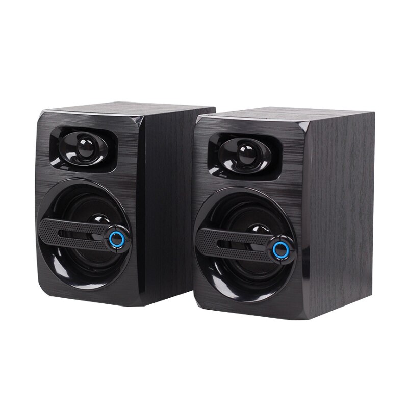 Draagbare mini usb bedrade houten combinatie luidspreker 2.0 multimedia computer luidspreker bas stereo muziekspeler subwoofer luidspreker pc