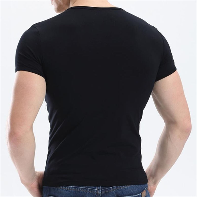 Herre kompression skinny t-shirt fitnesscentre fitness stram t-shirt sommer korte ærmer hurtigtørrende t-shirts til mænd træningstøj