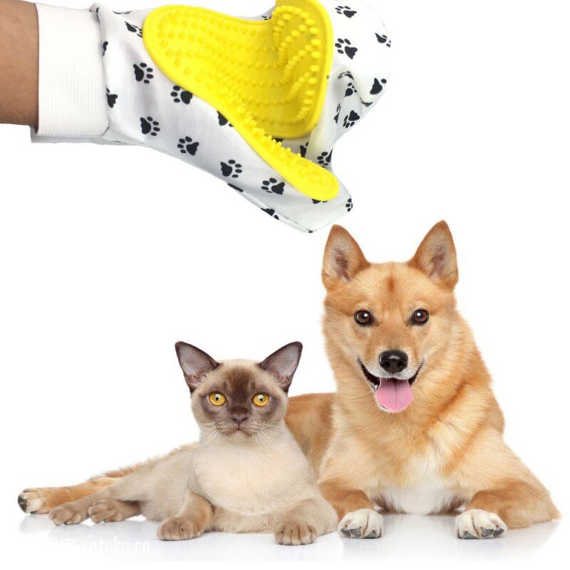 Gants de toilettage en Silicone pour chiens et chats, brosse pour le nettoyage et l'élimination des poils lâches