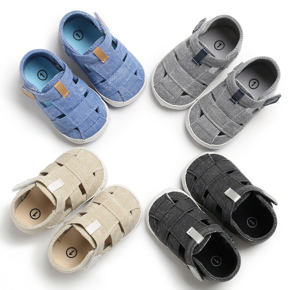 Småbarn pojke skor spädbarn bebis flickor pojkar rosett anti slip canvas andas barnvagn spjälsäng skor bekväm mjuk sula sneaker