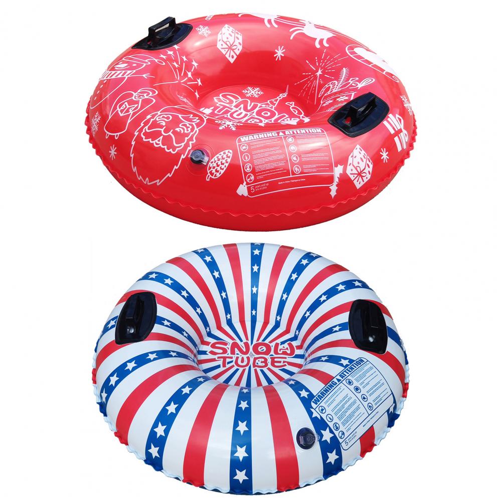 55% Inflatable Snow Sled Comfortable Easy to Inflate PVC Xmas Snowman Sledding Tube for Skiing