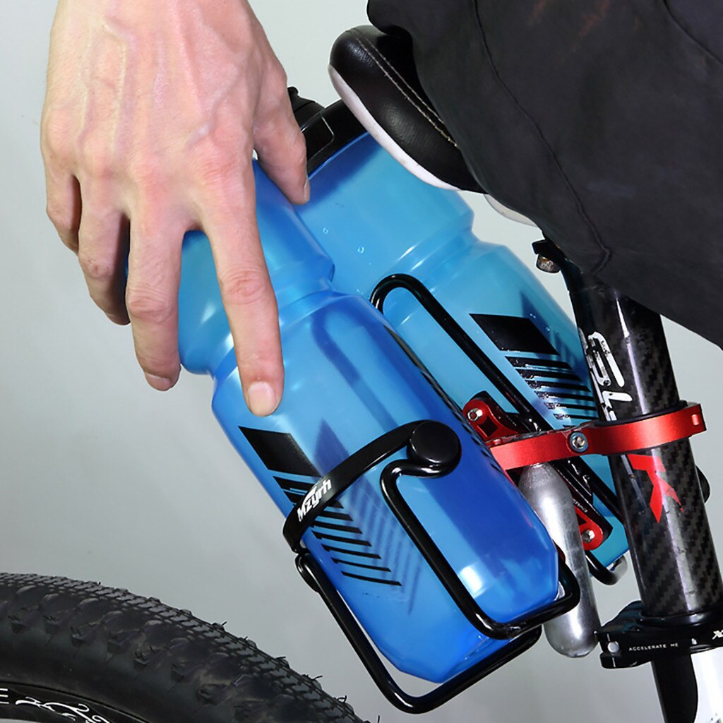 Convertidor de botellero con poste de asiento de bicicleta, sillín de bicicleta de montaña, doble soporte para botella de agua, adaptador de rejilla # T2G