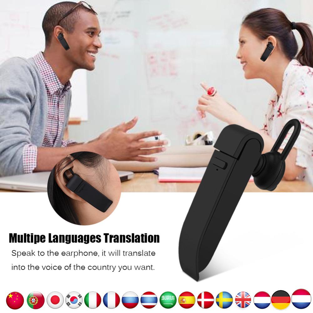 Multi-language Instant Translator Earphone Voice Translator Wireless Bluetooth Headphones Traductor Simultaneo Russian Language