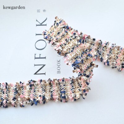 Kewgarden 23mm burr vävda satinband handgjorda tejp diy bowknot hantverksmaterial material band 3 meter: Blå rosa