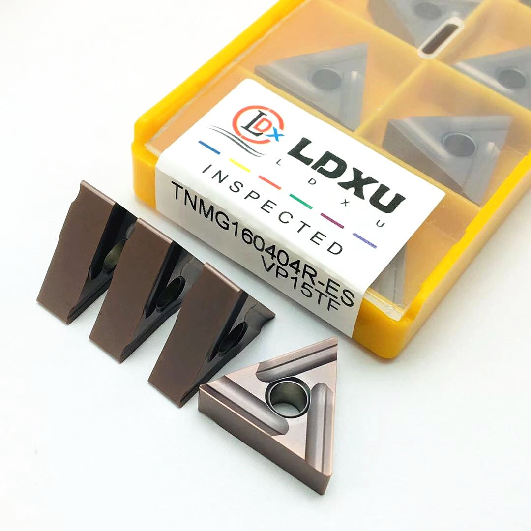 Insert en carbure ES VP15TF UE6020, outil de fraisage pour l'acier inoxydable TNMG 160404