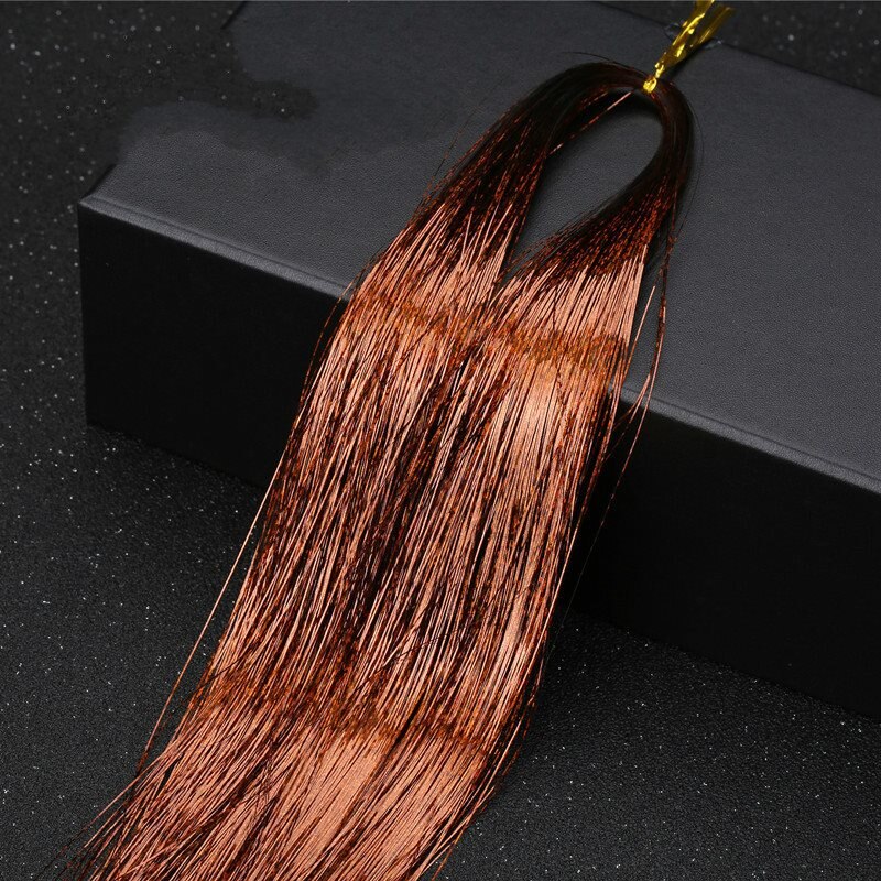 Extensions de cheveux scintillants holographiques pour femme, 200 mèches, 90cm, style Hippie: BZ
