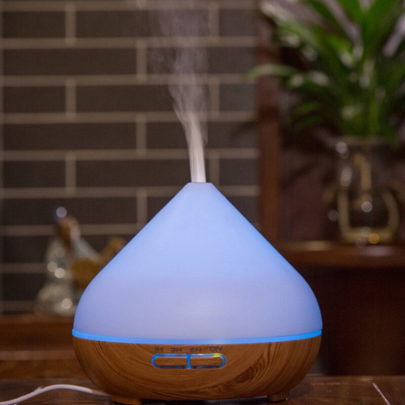 Diffuseur d'huile essentielle Premium 500ML, humidificateur, diffuseur de parfum naturel pour la maison avec 7 LED à changement de couleur avec prise ue