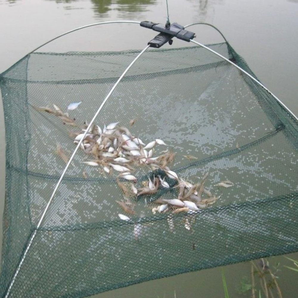 Klapp Fischernetz Nylon Netzwerk Garnelen Fisch Netz Gießen Netz Angeln KäFeige Fischnetz: Default Title
