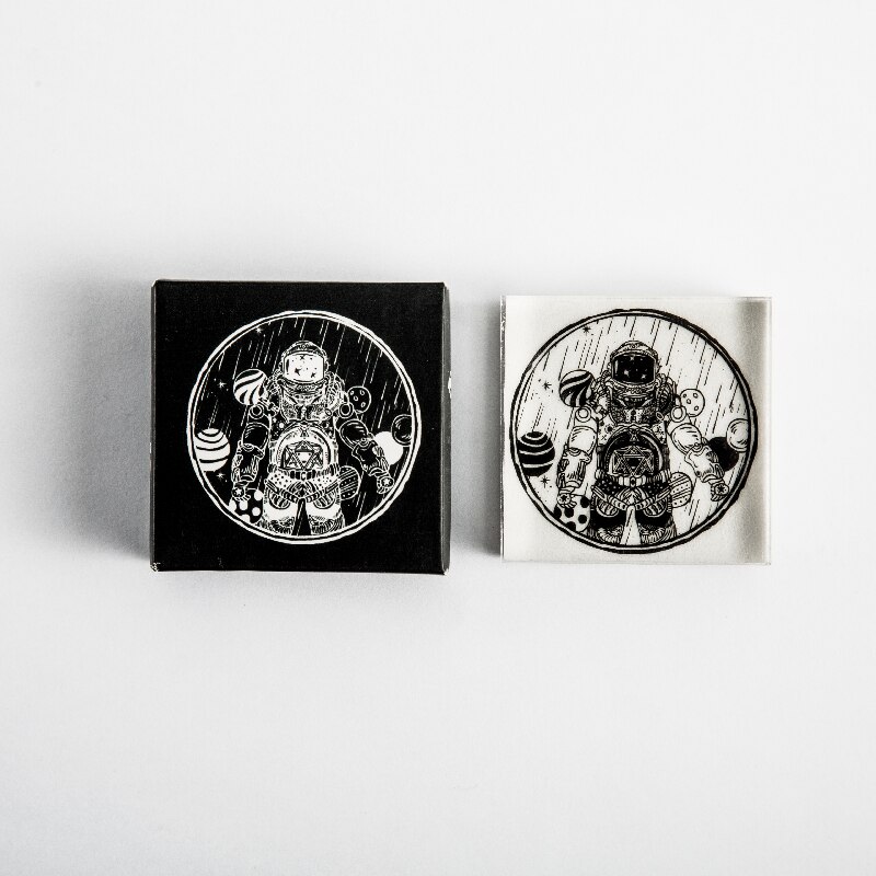 1 pc vintage gennemsigtige frimærker univers planet bjerge akryl frimærker rejse dekoration forsegling til diy scrapbooking håndværk: Yuzhou