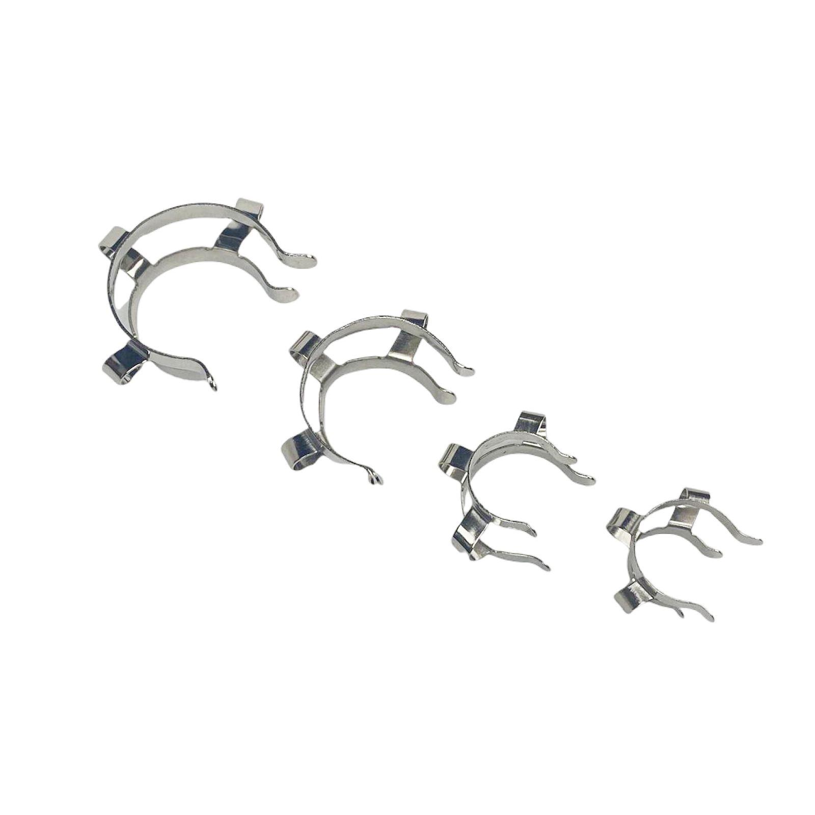 Abrazadera en forma de cono para adaptador de vidrio, juntas de acero inoxidable 304, 14 #19 #24 #29 #34 #45 #
