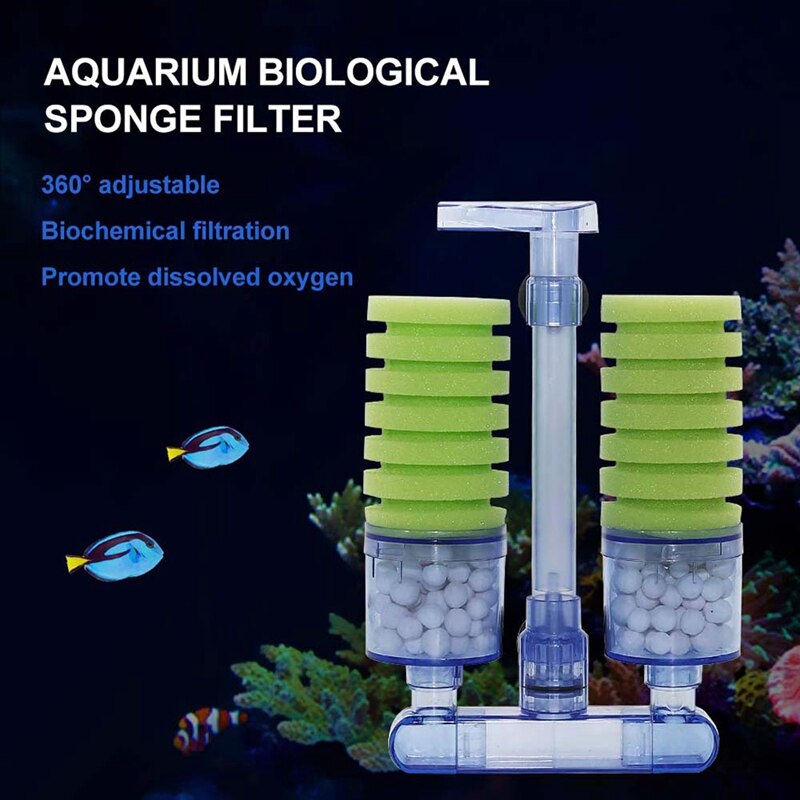 Aquariumfilter, ultra stil aquarium biochemisch sponsfilter aquarium luchtpomp betta fry aquarium aquarium waterval dubbel
