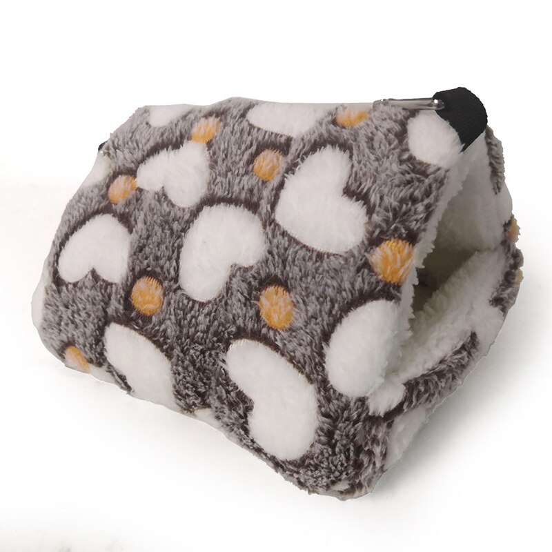Couverture chaude Hamster en peluche Hamster maison miel lit sac de couchage perroquet diable écureuil Mini hérisson nid Cage pour animaux de compagnie fournitures: White Heart / 8x8 cm