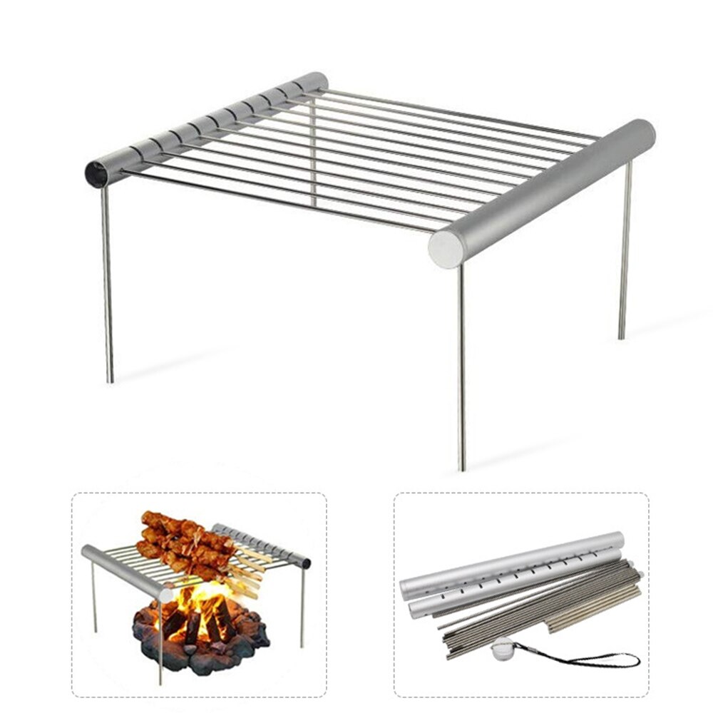 Mini Barbecue de poche pliable en acier inoxydable 2022, accessoires portables pour utilisation en parc à domicile, outils de Camping en plein air