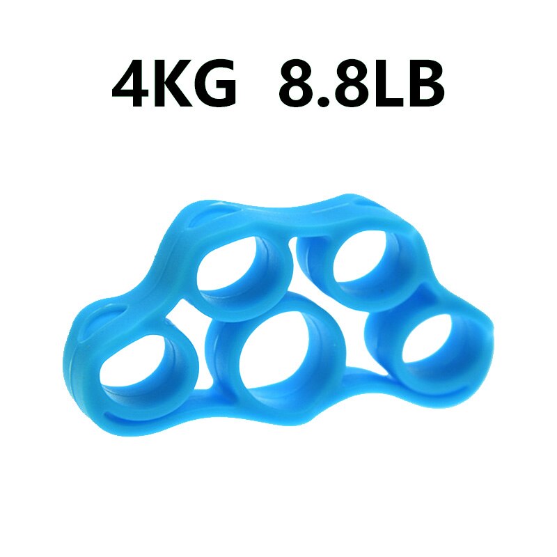Silicone finger clip strength trainer resistance band hand shake wrist exercise stretching resistance finger trainer exercise fi: Lake blue