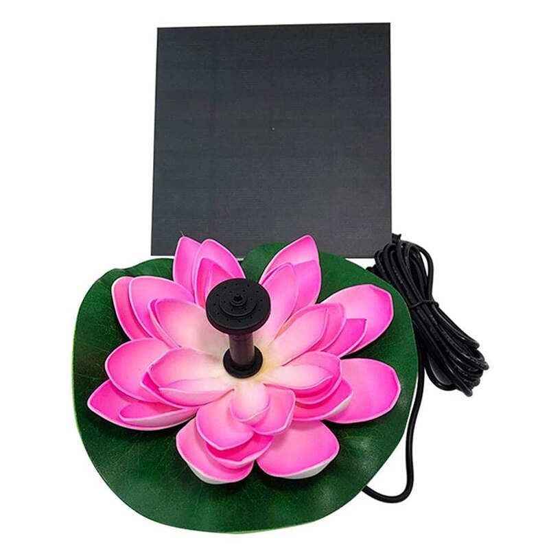 Schwimmende Lotus Blume Solar- angetrieben Teich Brunnen Bausatz Wasser Brunnen Teich Garten Terrasse Dekor Rasen Deko