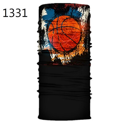 Voetbal Baseball Basketbal Patroon Gedrukt Gezichtsmasker Half Zon Dust Bescherming Sjaal 3D Buis Masker Naadloze Duurzaam Gezicht Bandana: 1331