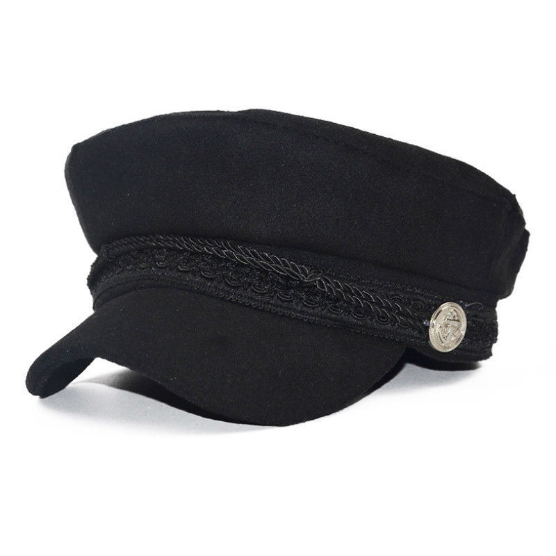 Gorra de pescador de marinero griego de invierno para hombre y mujer, gorra deportiva con visera, boina Retro con visera