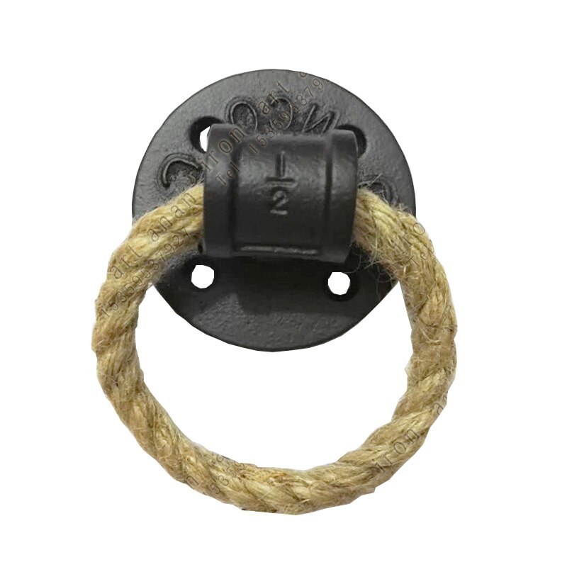 Vintage Amerikaanse Ring Lade Knoppen Hennep Touw Brons Closet Handle Kabinet Trekt Meubelen Hardware