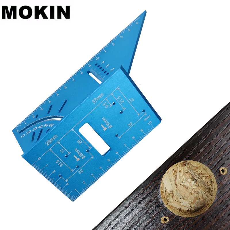 Profession Marking Gauge 45/90 Degree Square Angle Ruler For Woodworking Mounting Hinge Jig Multifunction Measuring Tools