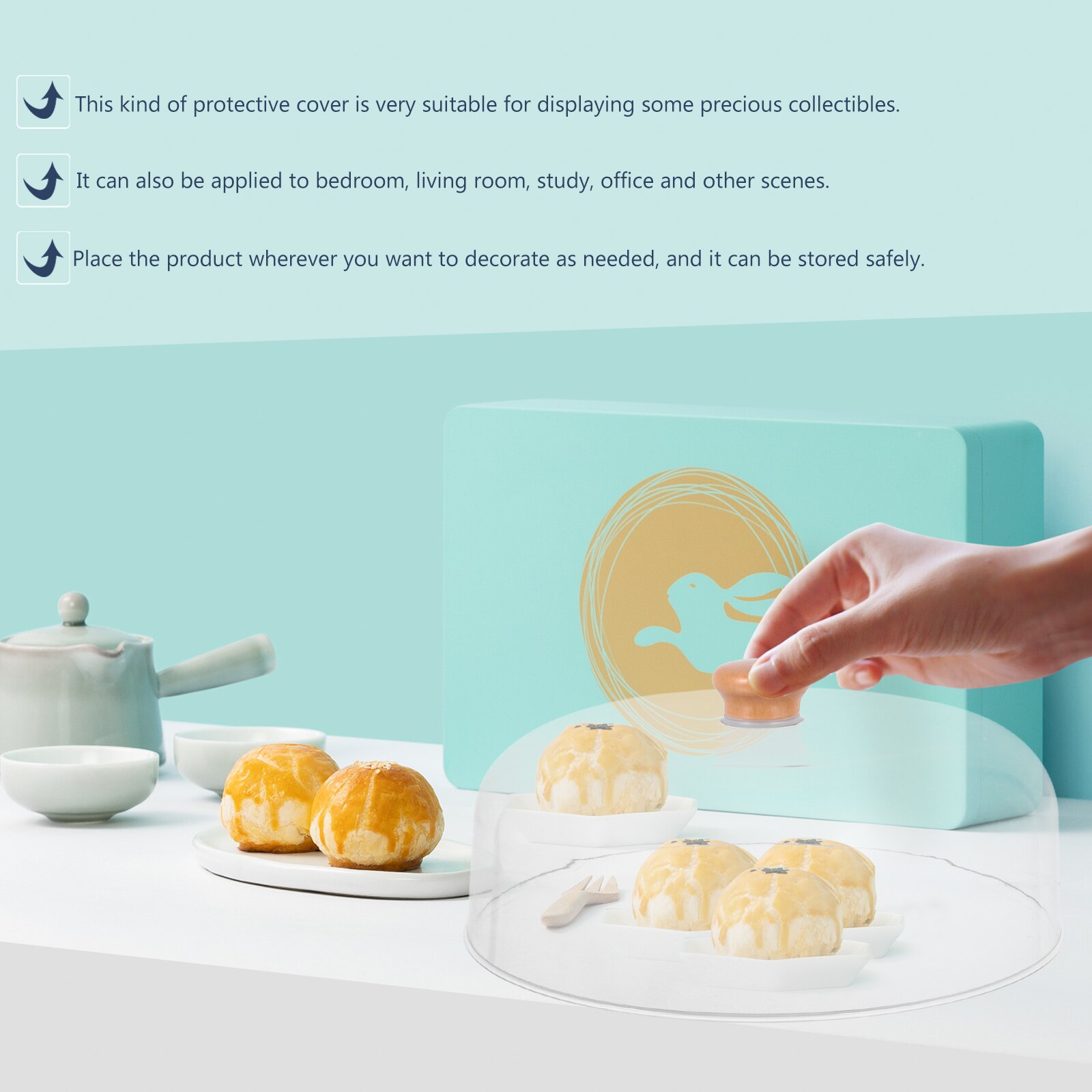 Transparent Food Cover Dust-proof Cover Practical Transparent Dessert Dome