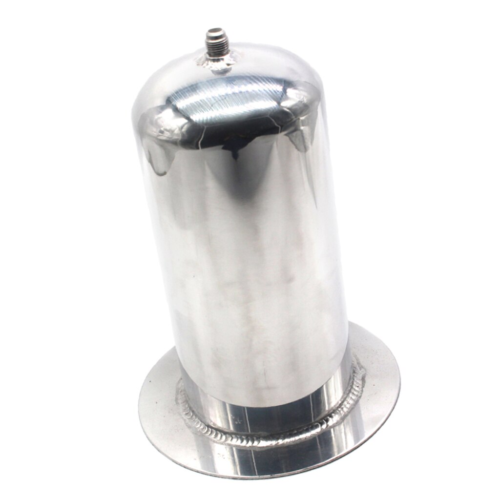 3-Port AN6 AN8 Baffled Car Oil Catch Can Tank Air-Oil Separator Kit Silver