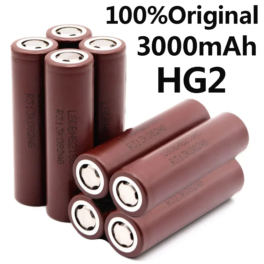 Hg2 18650 100 % neuer Original-3000-mAh-Akku 18650 Hg2 3,7 V Entladung 20 A Spezieller wiederaufladbarer OHg2-Akku 18650-Akku