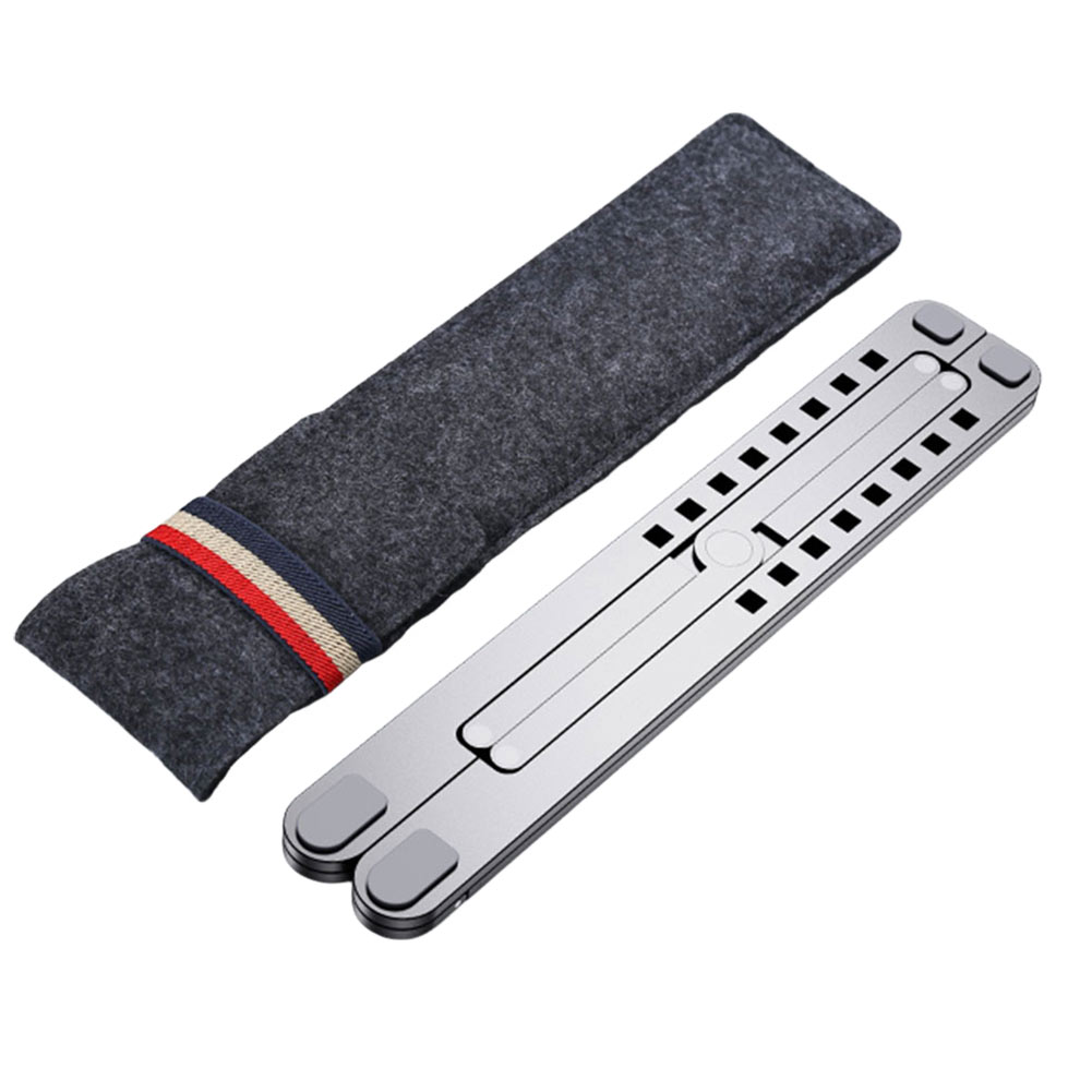 Laptophouder Riser Opvouwbare computerstandaard 8 hoeken verstelbaar aluminiumlegering voor MacBook HP Dell Lenovo 11-17,3 inch laptops: Goud