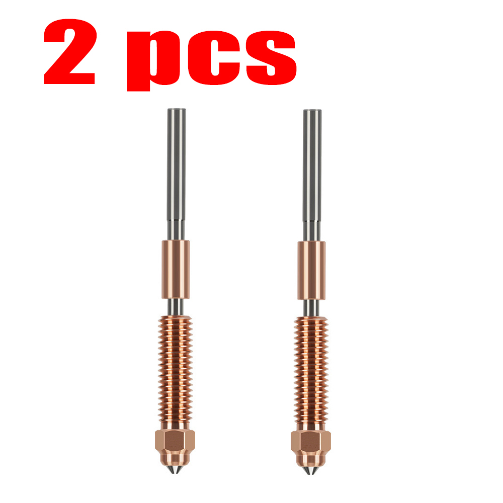 For Creality K1C Nozzle All-in-one Copper Titanium Nozzles High Flow Upgraded K1C K1 Max Nozzle 0.4/0.6/0.8mm For Ender-3 V3: 0.2mm / WHITE