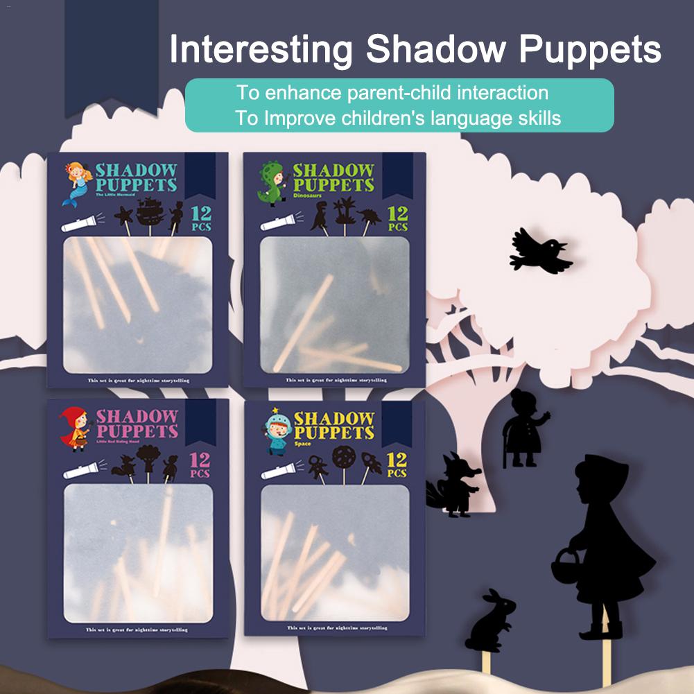 pcs Chinese Traditional Shadow Puppets Children Fairy Tales Educational Silhouette Game Interesting Hand Puppets Picture cozy