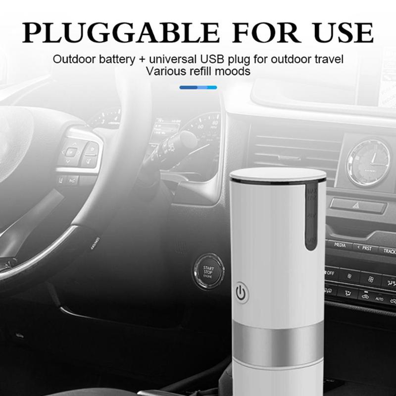 Bärbar usb elektrisk kaffebryggare automatisk kaffemaskin inbyggd filterkopp för hemresor snabb dropp kaffe usb laddning