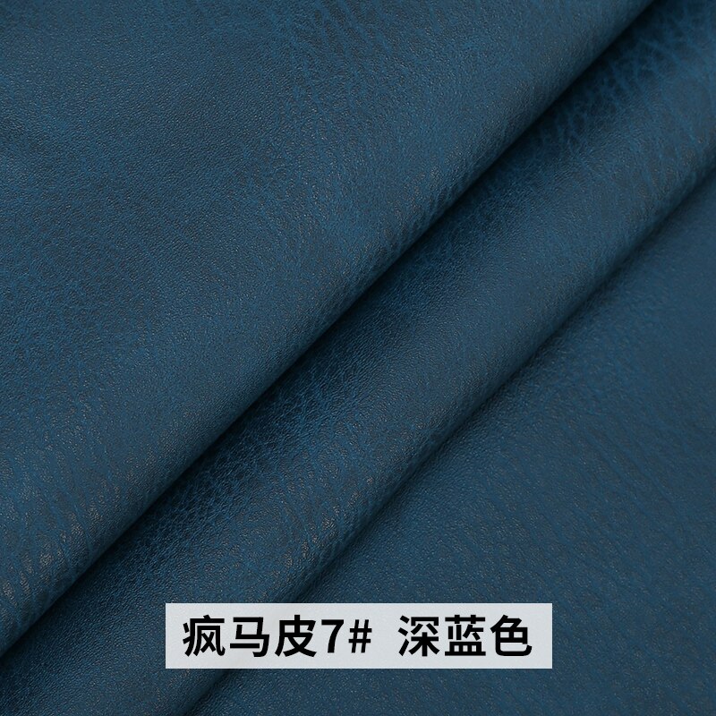20x30cm PU Crazy Horse synthetic leather Fabric , Faux Leather Fabric for Sewing, PU artificial leather for DIY bag material: 9 dark blue