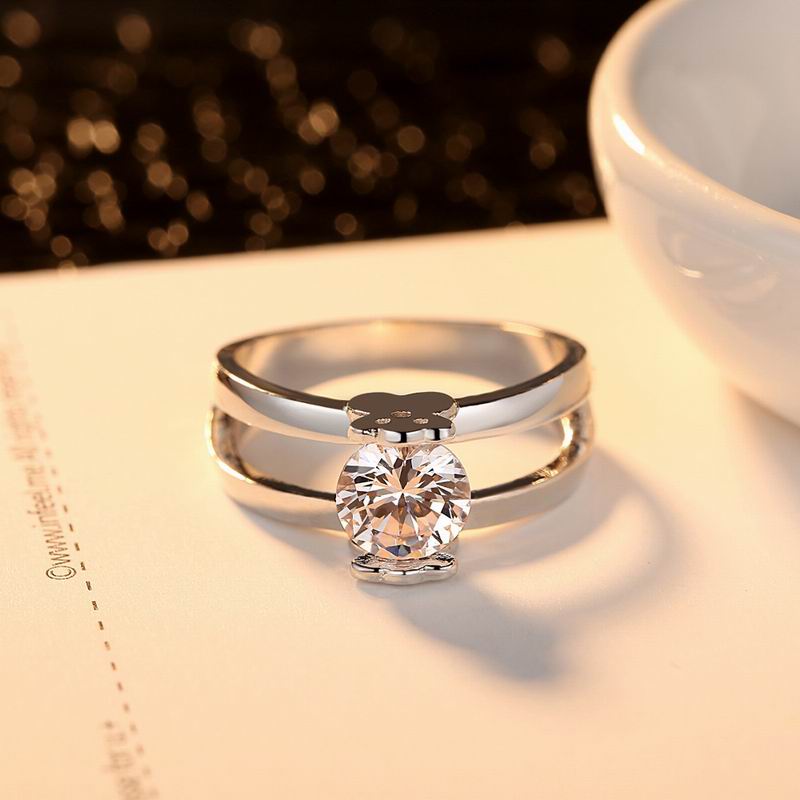 niedlich Bär Hochzeit Ringe für Frauen Silber Farbe kubisch Zirkon Engagement Bär Ring Frauen Charme Bär Schmuck Anillos Mujer