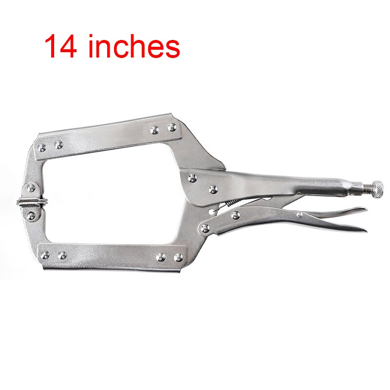 C Clamp weld Grip Vise Lock Jaw Alloy Steel Hand tool Clip Woodwork Swivel Pad Wood Work Tool 6/9/11/14 Inch: 14 inch