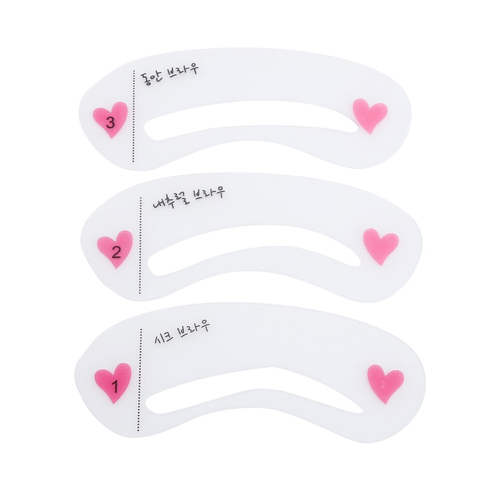 Thrush Card Threading Word Eyebrow Stencil Threading Artifact Thrush Aid Card Eyebrows Shaper Mold Kit Makeup Beauty Tools: 3pcs