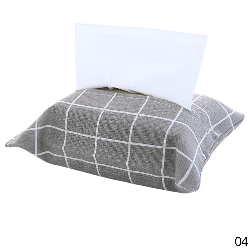 Tissue Bag Cotton And Linen Tissue Box Cover Handkerchief Napkin Holder Cover Cute Animal Printing Baby Wet Wipes Box Wipe Cases: A-04