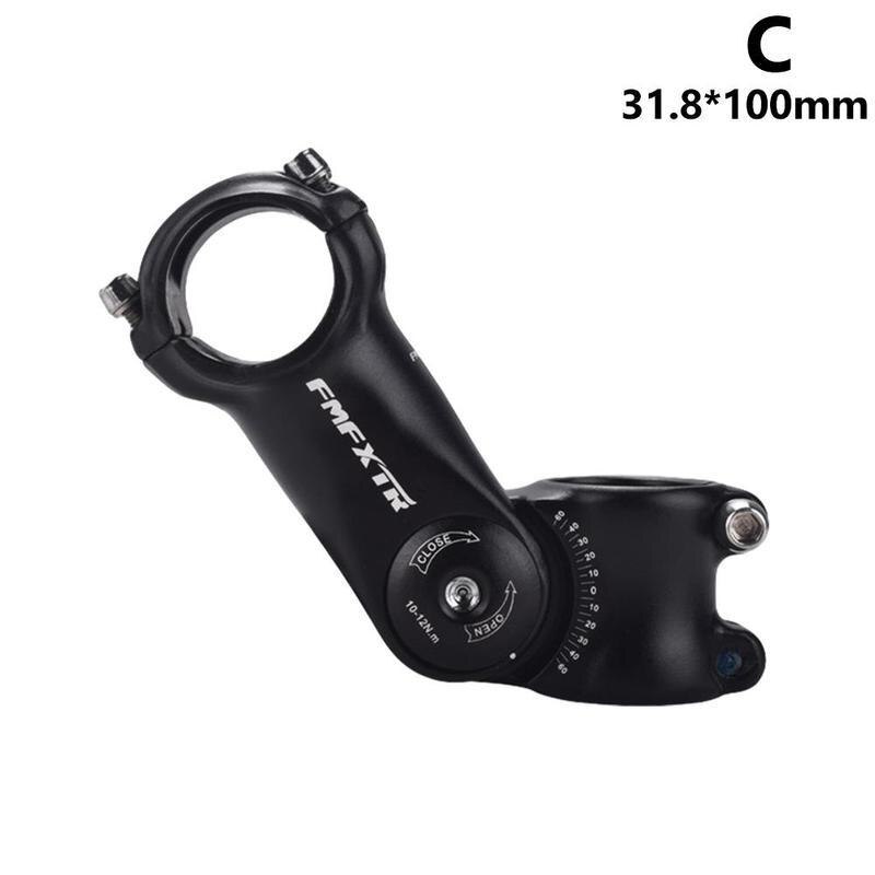 MTB Einstellbare Winkel Fahrrad Lenker Vorbau Steigleitung Aluminium Gabel Zubehör Legierung Adap Fahrrad Stengel Höer Vorne Berg Stengel D5Y6: 31.8x100mm(C)