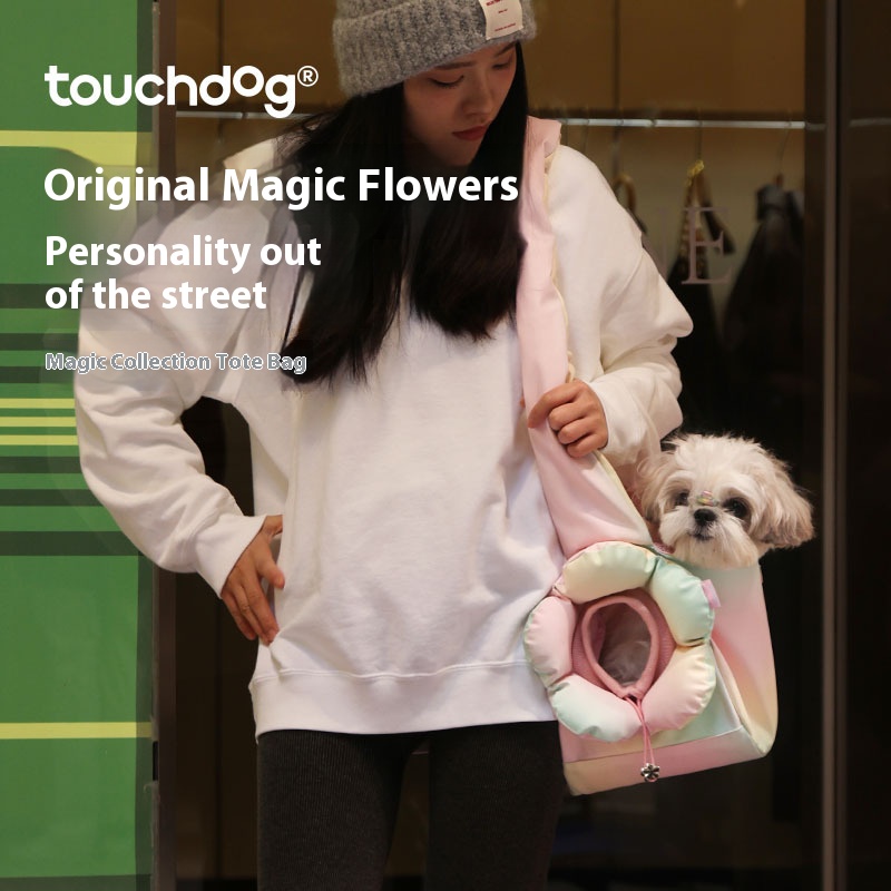 TOUCHDOG Illusion Series-Pet Outing Crossbody Bag Cat Portable Shoulder Cat Bag Small Dog Dewlap Tote Dog Bag Pet Accessories
